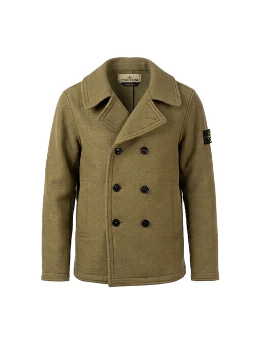 Doppiopetto in lana e cashmere Stone Island | L2S15 4100040 S0453V005G MILITARY GREEN